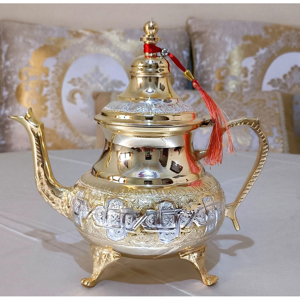 Handcrafted Moroccan Brass Teapot Handcrafted Treasure Of Elegance And Tradition Unique Gift Idea 0