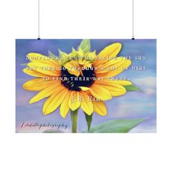 Sunflower Custom Quote Print