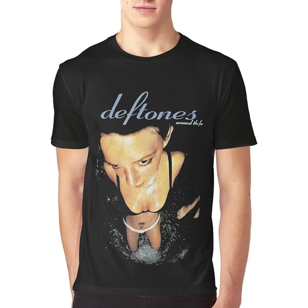 Deftones around the fur cat band Black Men Black Tee Shirt LI260.png