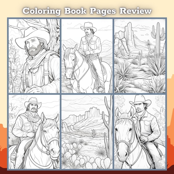 Wild West Coloring Pages for Adults and Kids, Coloring Book - Inspire ...