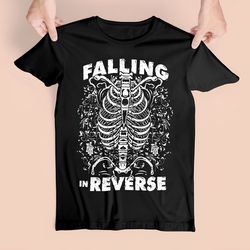 rare falling in reverse music band short sleeve black all size t-shirt