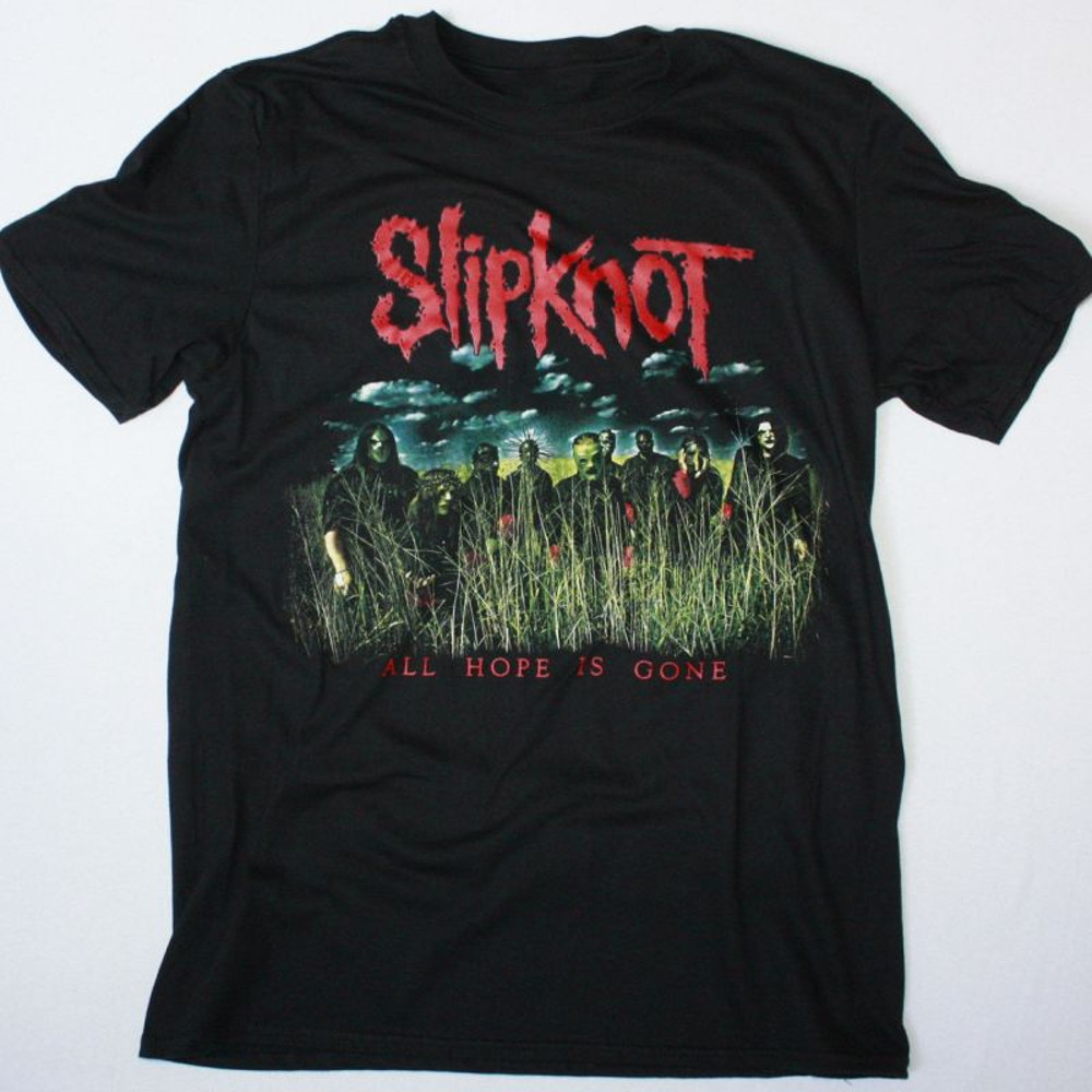 SLIPKNOT ALL HOPE IS GONE T-Shirt Short Sleeve Cotton Black Men S to 5XL HC1282.png