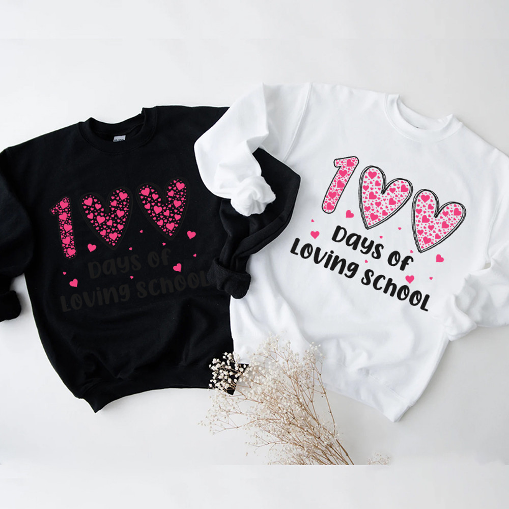 Groovy 100 Days of Loving School Custom Sweatshirts.jpg