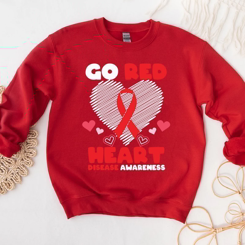 3Retro Go Red Heart Disease Awareness Graphic Hoodies.jpg
