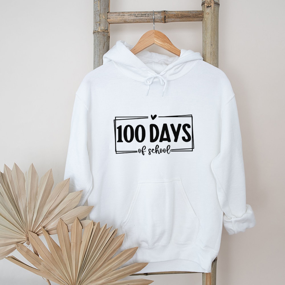 Retro Happy 100 Days Of School Graphic Hoodies.jpg