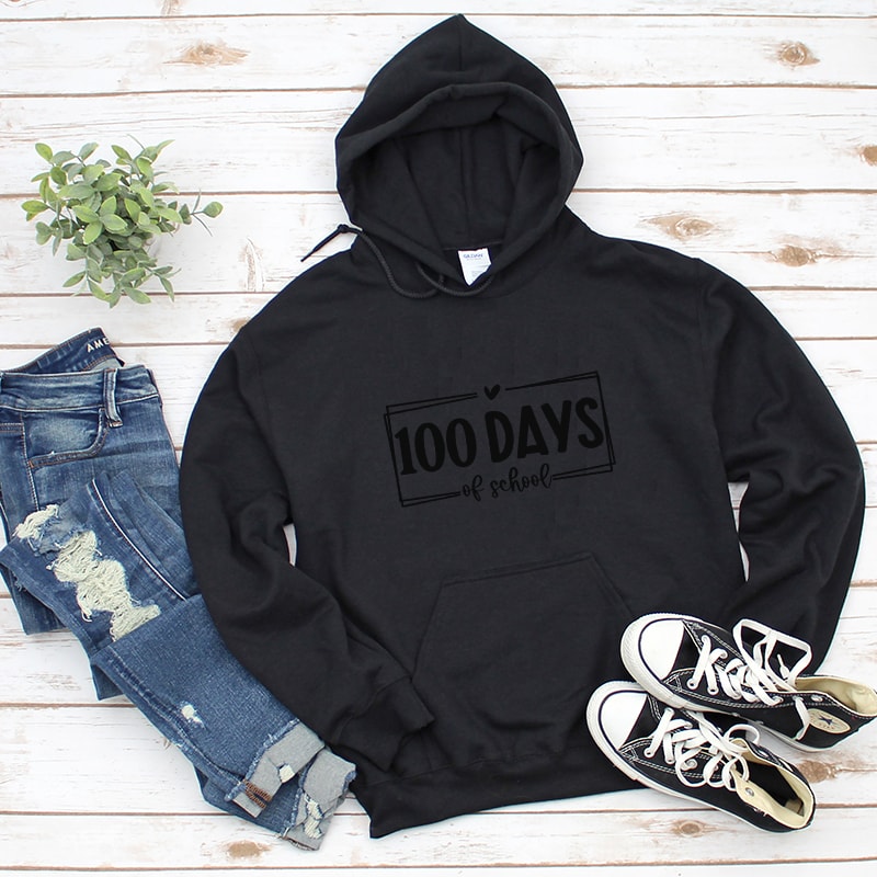 1Retro Happy 100 Days Of School Graphic Hoodies.jpg