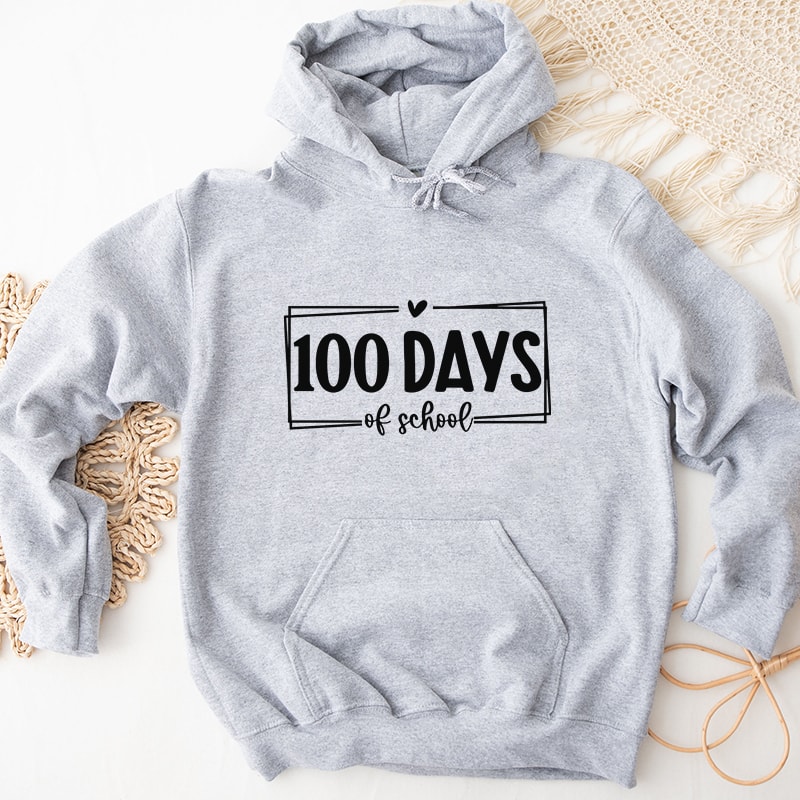 2Retro Happy 100 Days Of School Graphic Hoodies.jpg