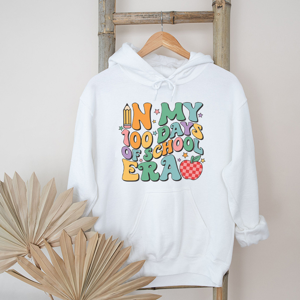 Retro In My 100 Days Of School Era Graphic Hoodies.jpg