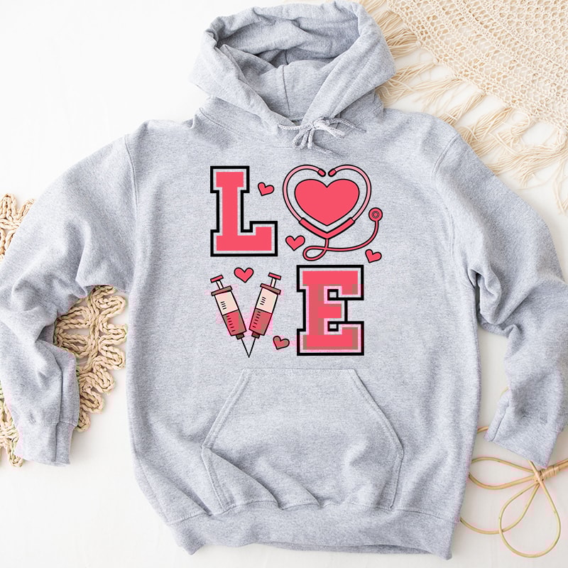 2Retro Love Nurse Valentines Day Graphic Hoodies.jpg
