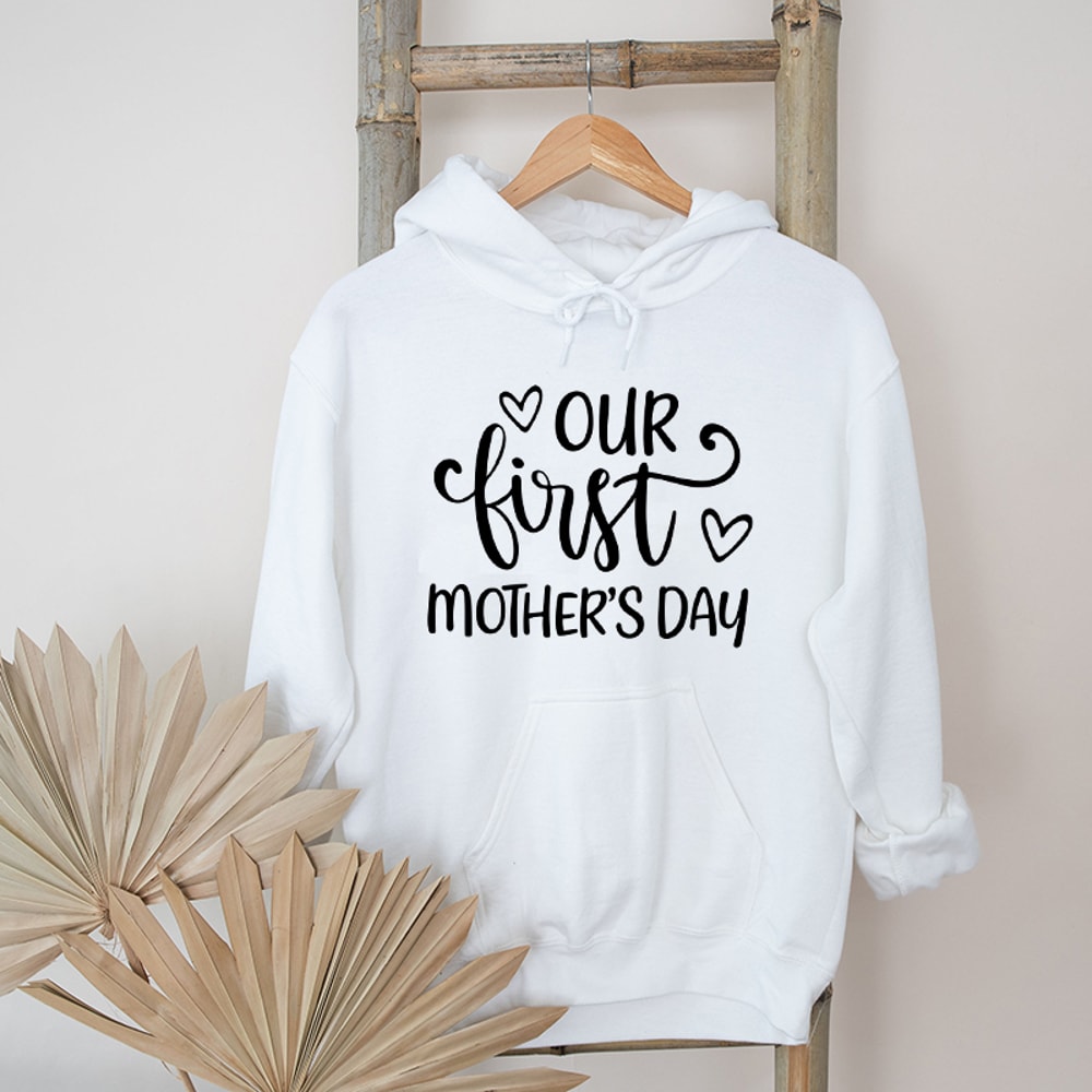 Retro Our First Mothers Day Graphic Hoodies.jpg