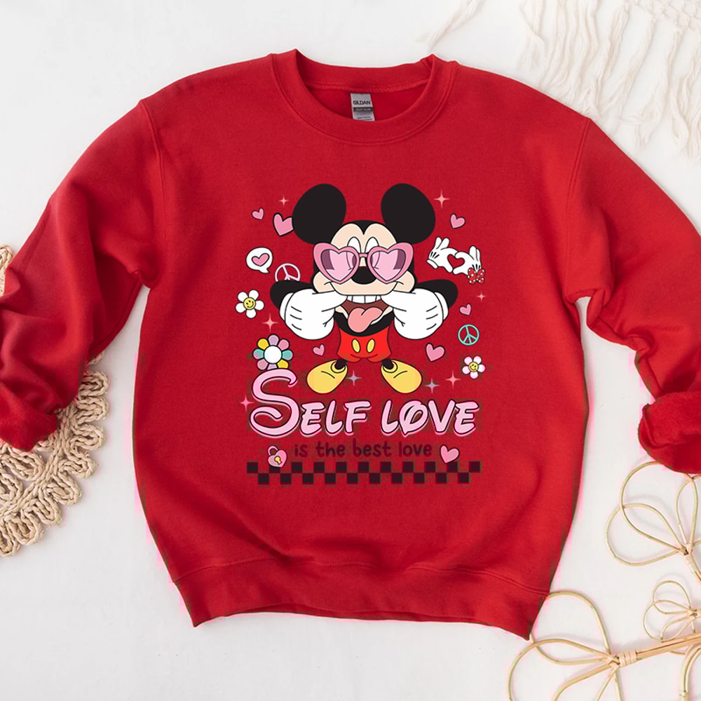 3Self Love Is The Best Love Mickey Mouse Graphic Hoodies.jpg