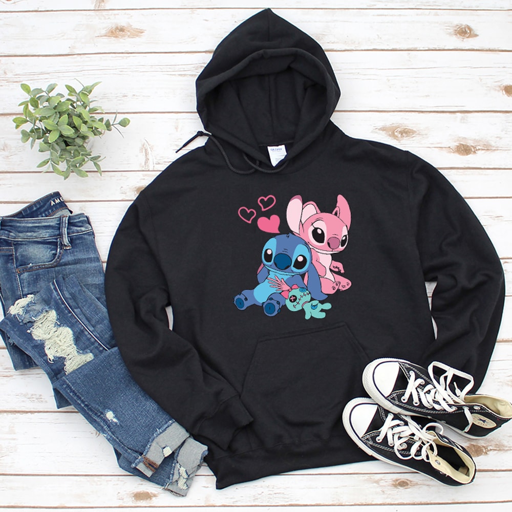 1Stitch And Angel Lovers Disney Valentine Graphic Hoodies.jpg
