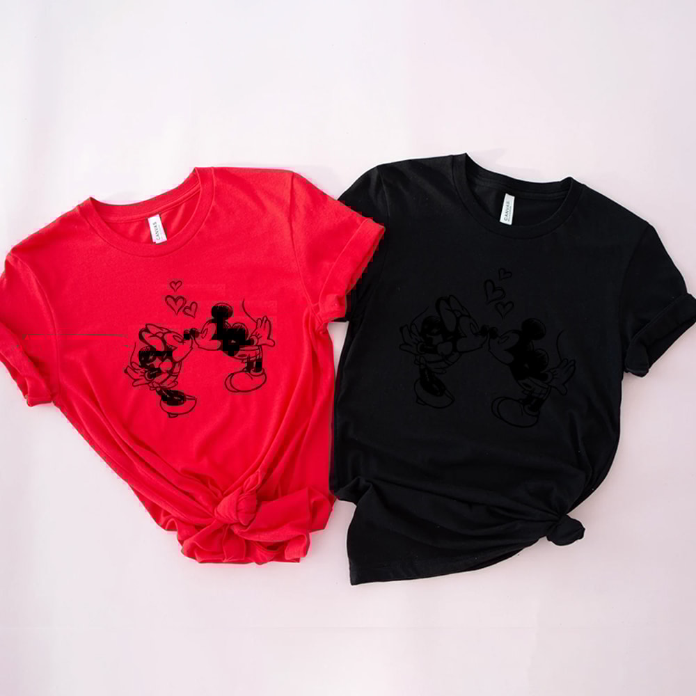 1Mickey and Minnie Valentine Silhouette Shirt.jpg