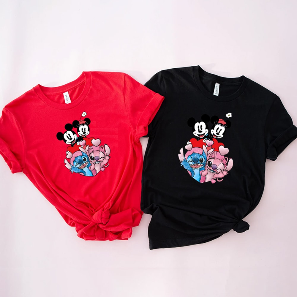 1Mickey Minnie And Stitch Angel Heart Shirt.jpg