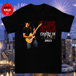 luke bryan - country on t shirt black size s m l 2345xl