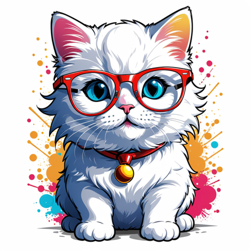 vector-t-shirt-art-ready-to-print-colorful-graffiti-illustration-of-a-colorful-little-cat-wearing-gl-49991830.png