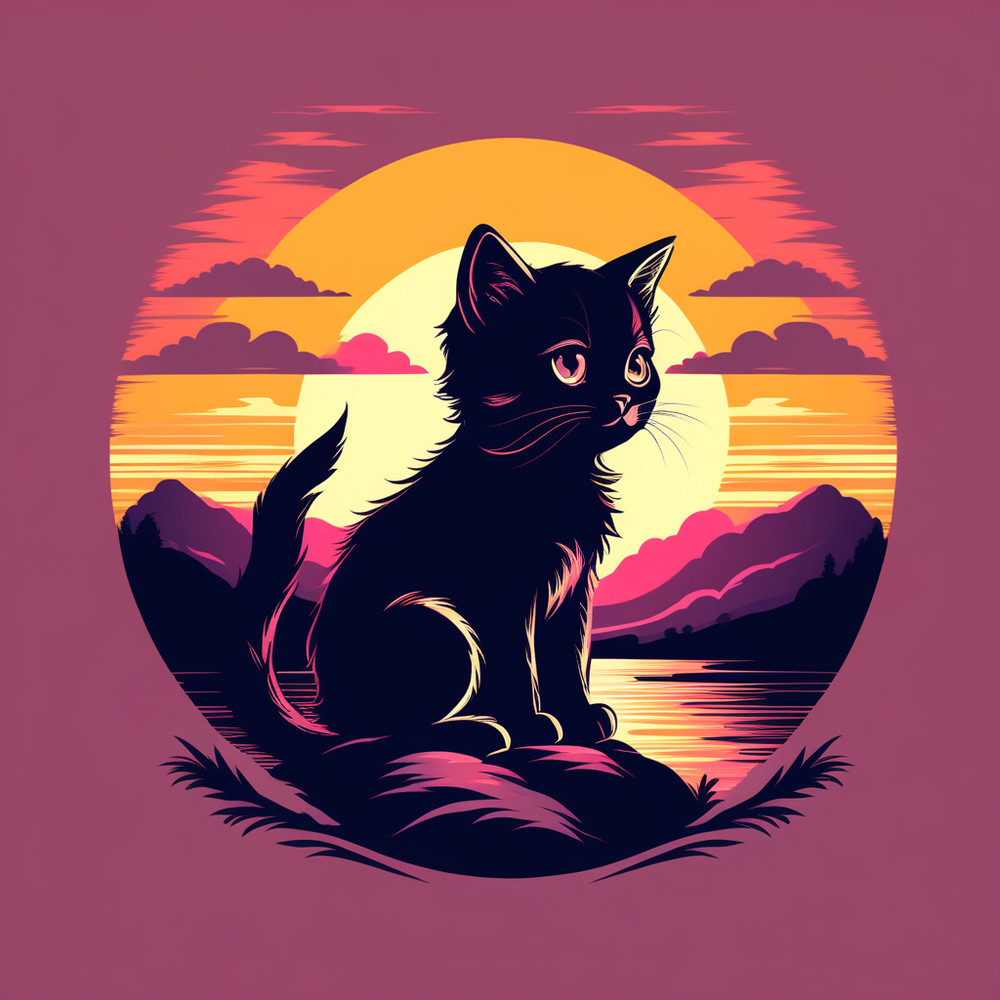 t-shirt-design-of-a-retro-kitten-silhouette-looking-at-sunset-logo-797263836.png