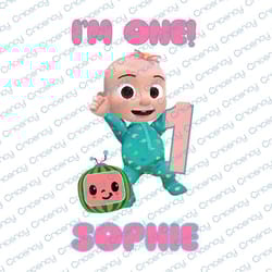 cocomelon personalized name and ages birthday girl png, coco melon png, cocomelon png, cocomelon birthday pngco41