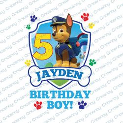 personalized name and ages, paw patrol chase birthday png paw patrol birthday png family birthday raglan kids family