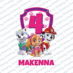 personalized name and ages, paw patrol chase birthday png, paw patrol birthday png family birthday raglan kids familycus