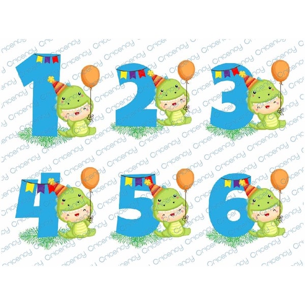 Dinosaur Birthday Party Numbers, Dinosaur t rex Numbers SVG, | Inspire ...