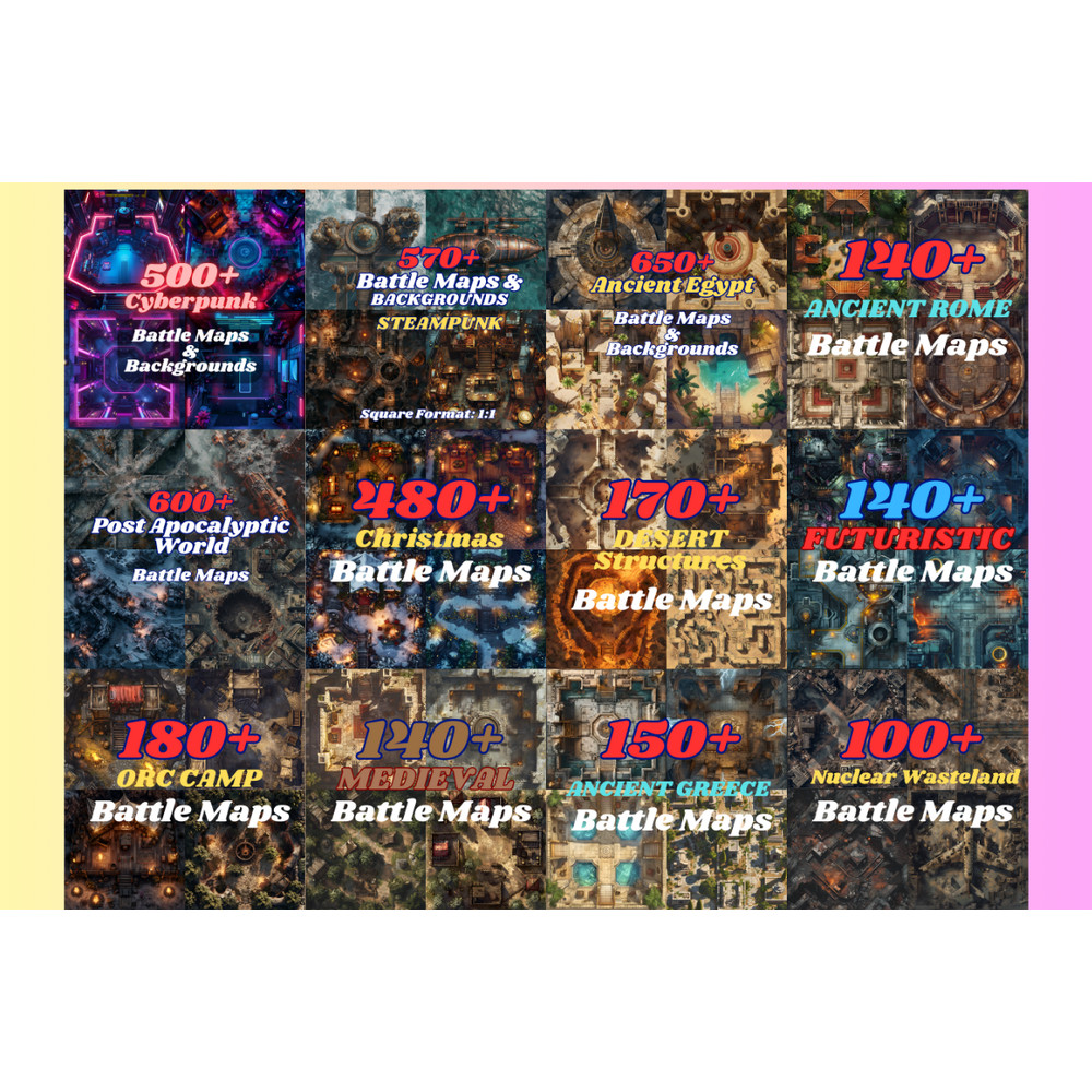 25000 Battle Maps Bundle Exclusive Access For All Maps In Storerpg Battle MapsWide View Dnd Battlem 1