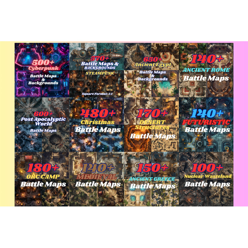 25000 Battle Maps Bundle Exclusive Access For All Maps In Storerpg Battle MapsWide View Dnd Battlem 1