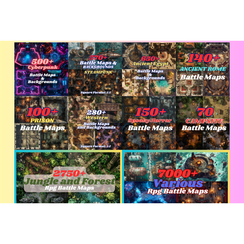 25000 Battle Maps Bundle Exclusive Access For All Maps In Storerpg Battle MapsWide View Dnd Battlem 2