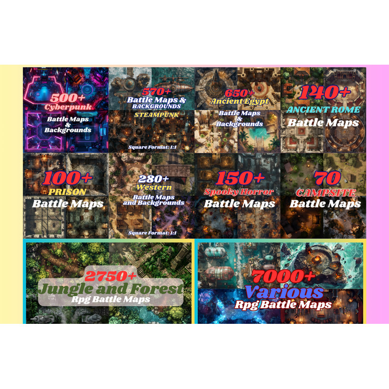25000 Battle Maps Bundle Exclusive Access For All Maps In Storerpg Battle MapsWide View Dnd Battlem 2