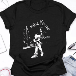 neil young t shirt, cotton shirt, all size unisex cotton shirt, new/new