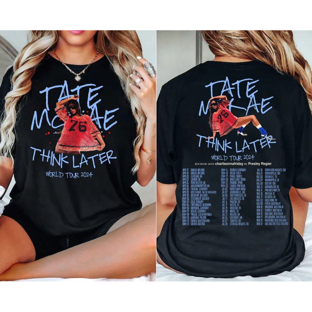 Tate McRae 2024 Short Sleeve Unisex T-shirt Many Colors.jpeg