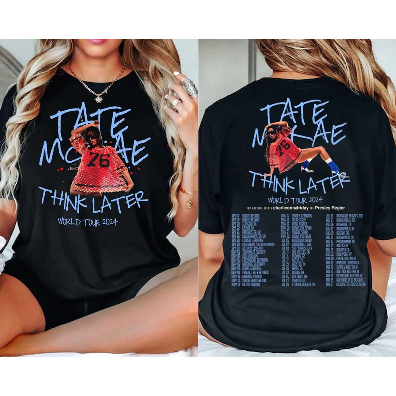 Tate McRae 2024 Short Sleeve Unisex T-shirt Many Colors.jpeg