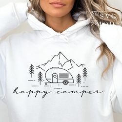 happy camper svg png pdf, camping svg, family vacation 2024 svg, camper svg, camp life svg, adventure svg, travel shirt