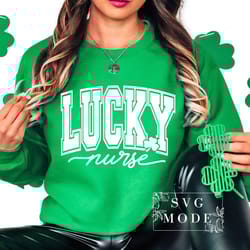 one lucky nurse svg png, lucky nurse svg, lucky nurse shirt svg, st patricks day iqllje