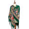 Green Russian pavlovo posad shawl 1973-9