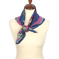Original PAVLOVO POSAD SHAWL, Silk scarf, size 65x65 cm, 10123-14
