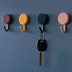 Set of 5 Multifunctional Self-Adhesive Hooks - Strong Non-Marking Kitchen Hooks - Household Wall Hanging Door Rack