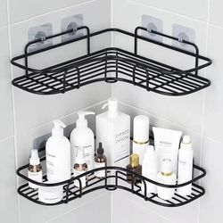 Metal Bathroom Shelves - No-drill Bathroom Organizer - Cleaning Supplies And Kitchen Supplies Storage - Bathroom Accesso