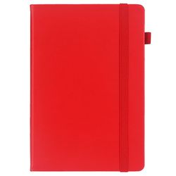A5 Hardcover Notebook Journal with Pen Holder,Thick Paper with Elastic Band , Color:Red