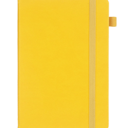 A5 Hardcover Notebook Journal with Pen Holder,Thick Paper with Elastic Band , Color:Yellow