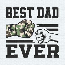 best dad ever retro dad and son fists svg