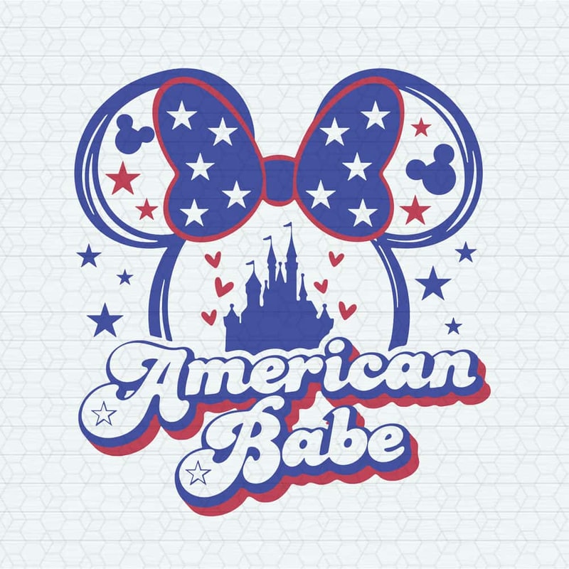 Mouse American Babe SVG Minnie Mouse Castle America Babe SVG.jpg
