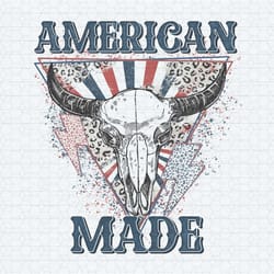 american made 4th of july bull skull png
