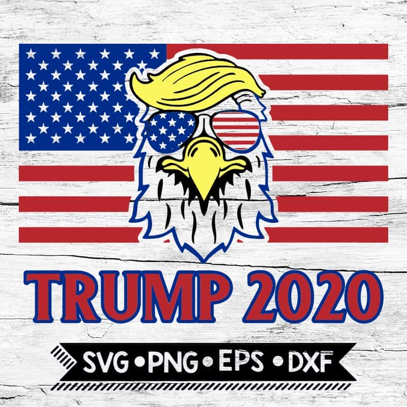 Trump 2020 Bald Eagle SVG PNG Dxf Eps Download Files.jpg