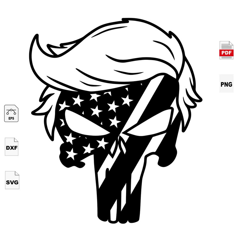 Trump Punisher SVG Trump Sticker Trump Decal President Trump.jpg