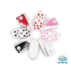 Trendy Canvas First Walker Baby Shoes with Rubber Sole Unisex