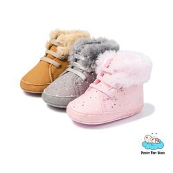 Cozy Organic Cotton Soft Sole Toddler Baby Boots for Indoor Wear