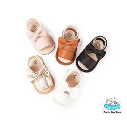 Adorable Bowknot Infant Baby Sandals & Slippers with Summer Rubber Sole