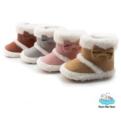Winter Warm Faux Suede Cotton Soft Sole Casual Indoor Baby Boots Shoes