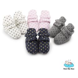 Newborn Crib Shoes Cotton Soft Sole Stars Print First Walkers Baby Booties